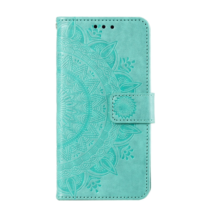 For Samsung Galaxy S25+ 5G Totem Flower Embossed Leather Phone Case(Green)