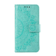 For Samsung Galaxy S25+ 5G Totem Flower Embossed Leather Phone Case(Green)