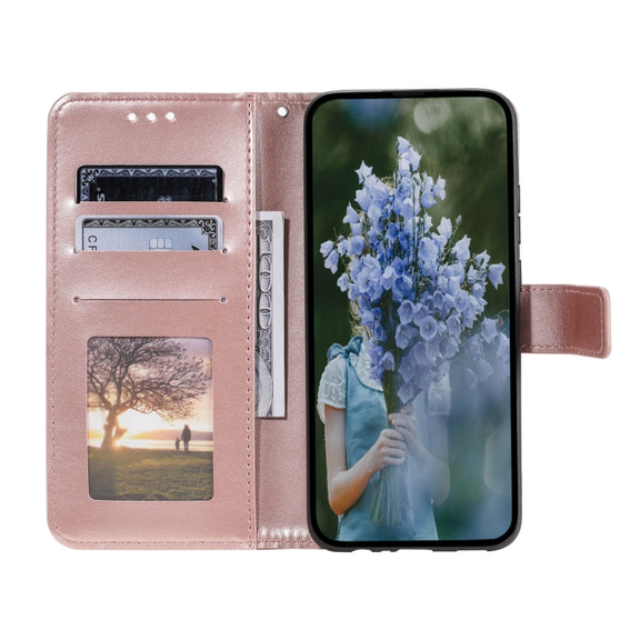 For Samsung Galaxy S25+ 5G Totem Flower Embossed Leather Phone Case(Rose Gold)