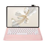 For Huawei MatePad Pro 12.2 Ultra-thin Detachable Bluetooth Keyboard Leather Tablet Case(Pink White)