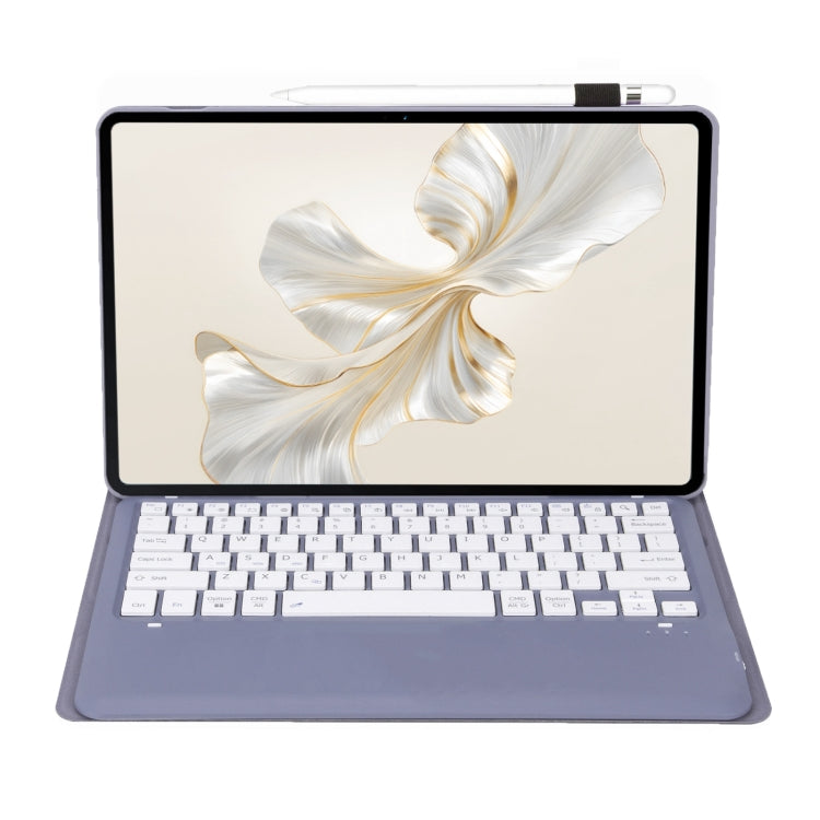 For Huawei MatePad Pro 12.2 Ultra-thin Detachable Bluetooth Keyboard Leather Tablet Case(Lavender White)