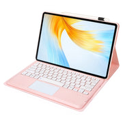 For Huawei MatePad Air 12 2024 Ultra-thin Detachable Bluetooth Keyboard Leather Tablet Case with Touchpad(Pink White)