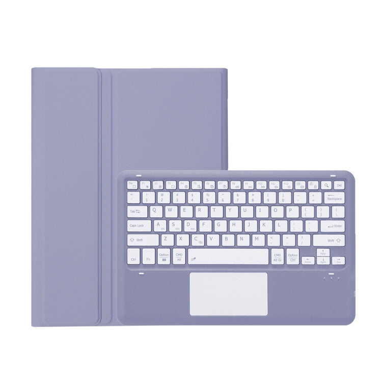 For Huawei MatePad Air 12 2024 Ultra-thin Detachable Bluetooth Keyboard Leather Tablet Case with Touchpad(Lavender White)