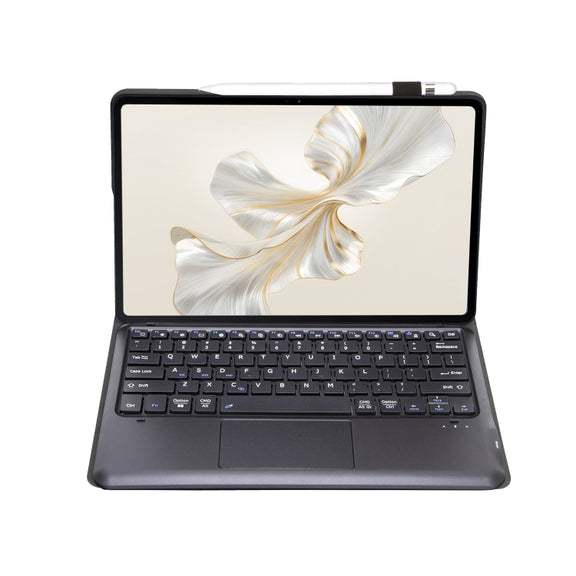 For Huawei MatePad Pro 12.2 Ultra-thin Detachable Bluetooth Keyboard Leather Tablet Case with Touchpad(Black)