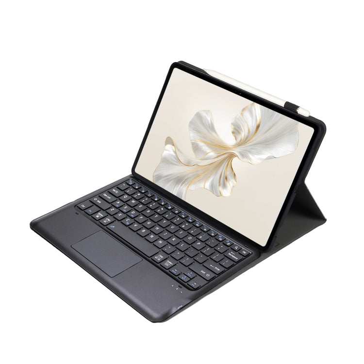 For Huawei MatePad Pro 12.2 Ultra-thin Detachable Bluetooth Keyboard Leather Tablet Case with Touchpad(Black)