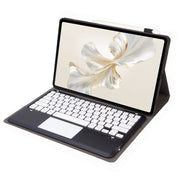 For Huawei MatePad Pro 12.2 Ultra-thin Detachable Bluetooth Keyboard Leather Tablet Case with Touchpad(Black White)