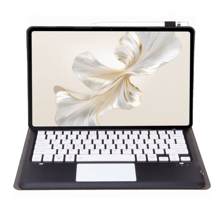 For Huawei MatePad Pro 12.2 Ultra-thin Detachable Bluetooth Keyboard Leather Tablet Case with Touchpad(Black White)