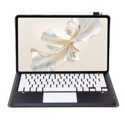 For Huawei MatePad Pro 12.2 Ultra-thin Detachable Bluetooth Keyboard Leather Tablet Case with Touchpad(Black White)