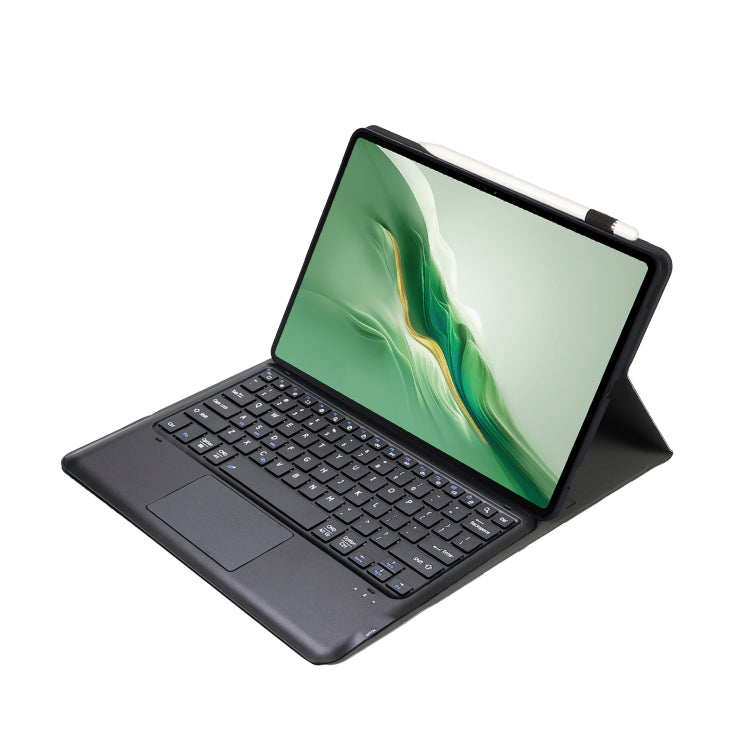 For Honor MagicPad 2 12.3 AH22-A Ultra-thin Detachable Bluetooth Keyboard Leather Tablet Case with Touchpad(Black)