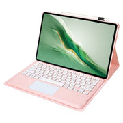 For Honor MagicPad 2 12.3 AH22-A Ultra-thin Detachable Bluetooth Keyboard Leather Tablet Case with Touchpad(Pink White)
