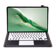 For Honor MagicPad 2 12.3 AH22-A Ultra-thin Detachable Bluetooth Keyboard Leather Tablet Case with Touchpad(Black White)