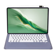 For Honor MagicPad 2 12.3 AH22 Ultra-thin Detachable Bluetooth Keyboard Leather Tablet Case(Lavender White)