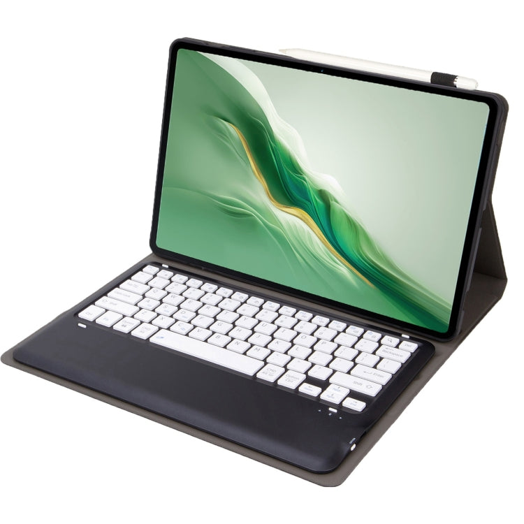 For Honor MagicPad 2 12.3 AH22 Ultra-thin Detachable Bluetooth Keyboard Leather Tablet Case(Black White)