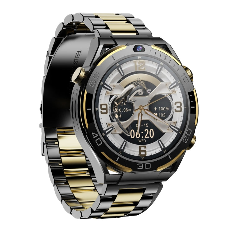 T7 1.508 inch 4G LTE Android 10 Smart Watch, 6GB+128GB, MTK6762 Octa Core, Support Heart Rate / Blood Oxygen(Gold)
