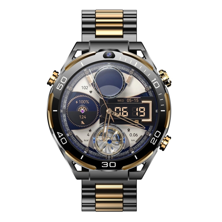 T7 1.508 inch 4G LTE Android 10 Smart Watch, 6GB+128GB, MTK6762 Octa Core, Support Heart Rate / Blood Oxygen(Gold)