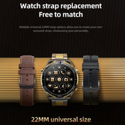 T7 1.508 inch 4G LTE Android 10 Smart Watch, 6GB+128GB, MTK6762 Octa Core, Support Heart Rate / Blood Oxygen(Gold)
