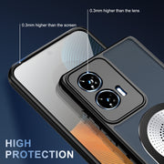 For Motorola Edge 50 Fusion Heat Dissipation Aromatherapy MagSafe Holder Phone Case(Black)