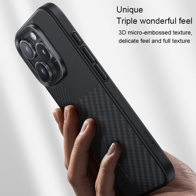 For iPhone 16 Pro Benks Montage MagSafe Kevlar Fiber Phone Case(Black)