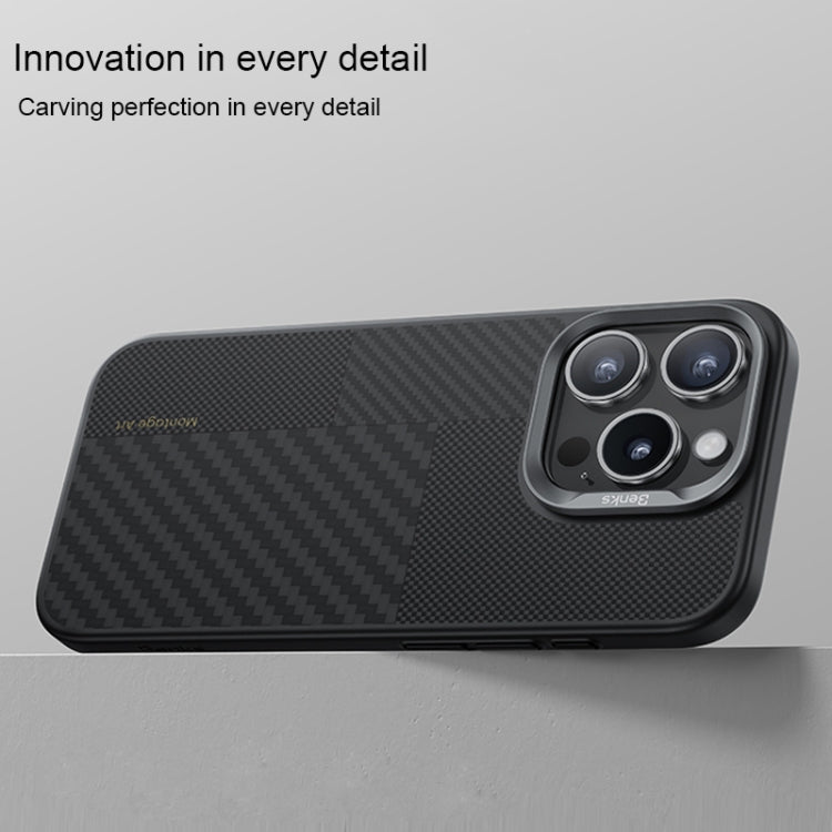 For iPhone 16 Pro Benks Montage MagSafe Kevlar Fiber Phone Case(Black)