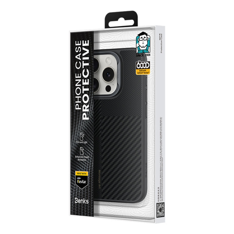 For iPhone 16 Pro Benks Montage MagSafe Kevlar Fiber Phone Case(Black)