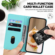 For Redmi K70 / K70 Pro Cute Cats RFID Leather Phone Case(Green)