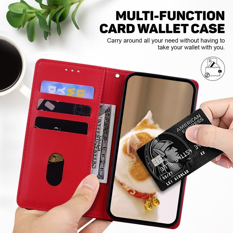 For Redmi K70 / K70 Pro Cute Cats RFID Leather Phone Case(Red)