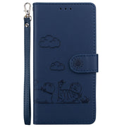 For Redmi K70 / K70 Pro Cute Cats RFID Leather Phone Case(Blue)