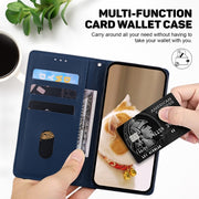 For Redmi K70 / K70 Pro Cute Cats RFID Leather Phone Case(Blue)