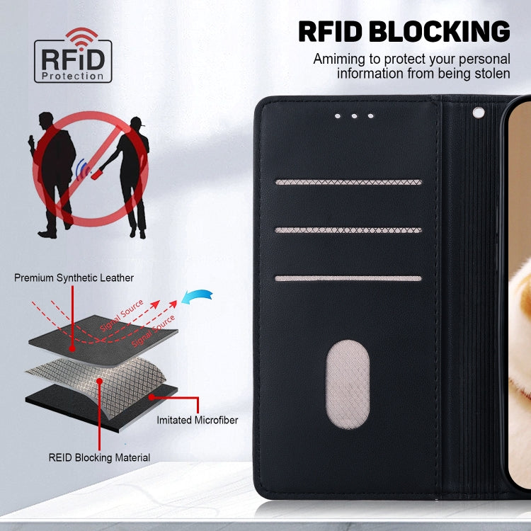 For Redmi K70 / K70 Pro Cute Cats RFID Leather Phone Case(Black)
