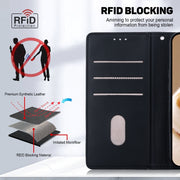 For Redmi K70 / K70 Pro Cute Cats RFID Leather Phone Case(Black)