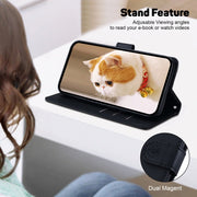 For Samsung Galaxy S25 Ultra 5G Cute Cats RFID Leather Phone Case(Black)
