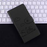 For Samsung Galaxy S25 Ultra 5G Cute Cats RFID Leather Phone Case(Black)