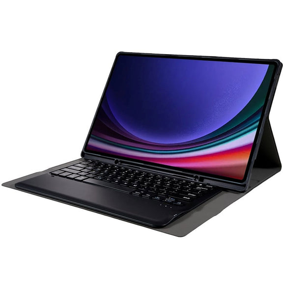 For Samsung Galaxy Tab S10 Ultra A910B Pen Slot Detachable Bluetooth Keyboard Leather Tablet Case(Black)