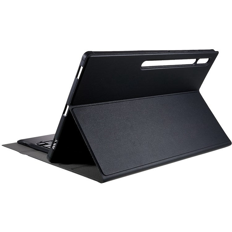 For Samsung Galaxy Tab S10 Ultra A910B Pen Slot Detachable Bluetooth Keyboard Leather Tablet Case(Black)
