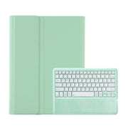 For Samsung Galaxy Tab S10 Ultra A910B Pen Slot Detachable Bluetooth Keyboard Leather Tablet Case(Mint Green)