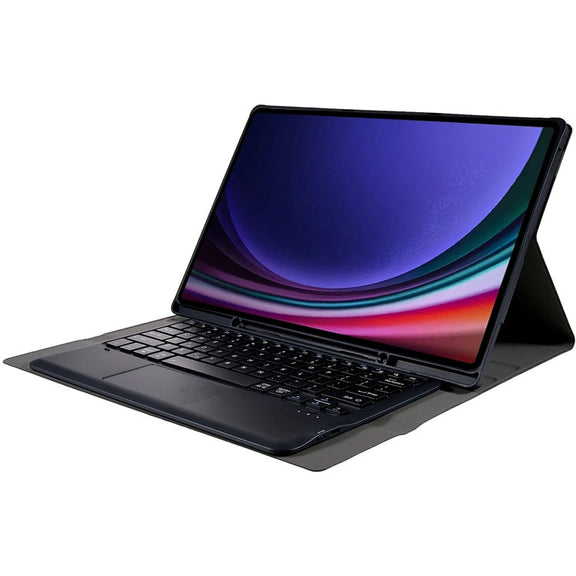 For Samsung Galaxy Tab S10 Ultra A910B-A Touch Pad Detachable Bluetooth Keyboard Leather Tablet Case(Black)
