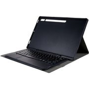 For Samsung Galaxy Tab S10 Ultra A910B-A Touch Pad Detachable Bluetooth Keyboard Leather Tablet Case(Black)