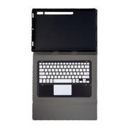 For Samsung Galaxy Tab S10 Ultra A910B-A Touch Pad Detachable Bluetooth Keyboard Leather Tablet Case(Black+White)