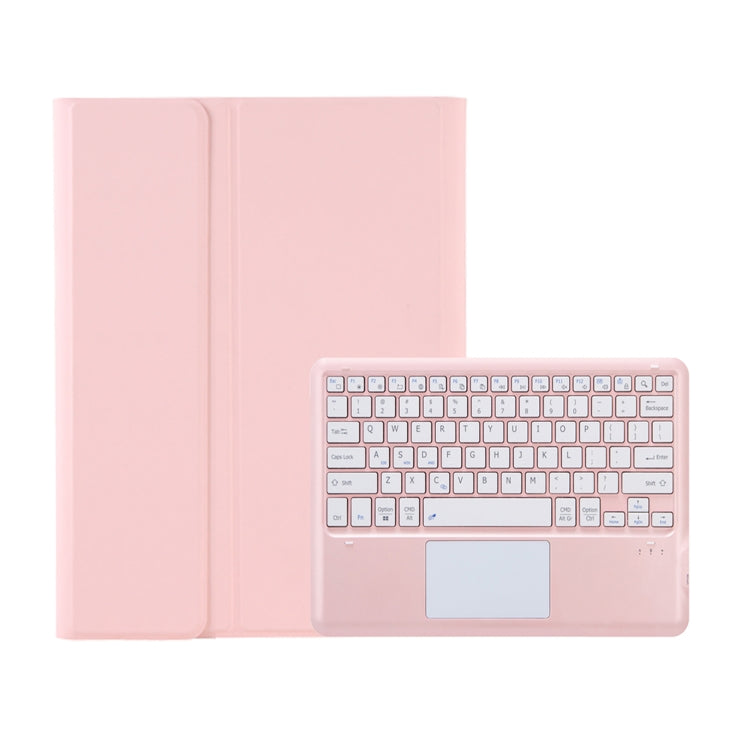 For Samsung Galaxy Tab S10 Ultra A910B-A Touch Pad Detachable Bluetooth Keyboard Leather Tablet Case(Pink)