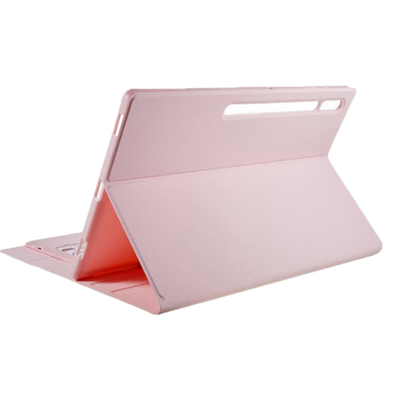 For Samsung Galaxy Tab S10 Ultra A910B-A Touch Pad Detachable Bluetooth Keyboard Leather Tablet Case(Pink)