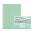 For Samsung Galaxy Tab S10 Ultra A910B-A Touch Pad Detachable Bluetooth Keyboard Leather Tablet Case(Mint Green) - Samsung Keyboard by PMC Jewellery | Online Shopping South Africa | PMC Jewellery | Buy Now Pay Later Mobicred