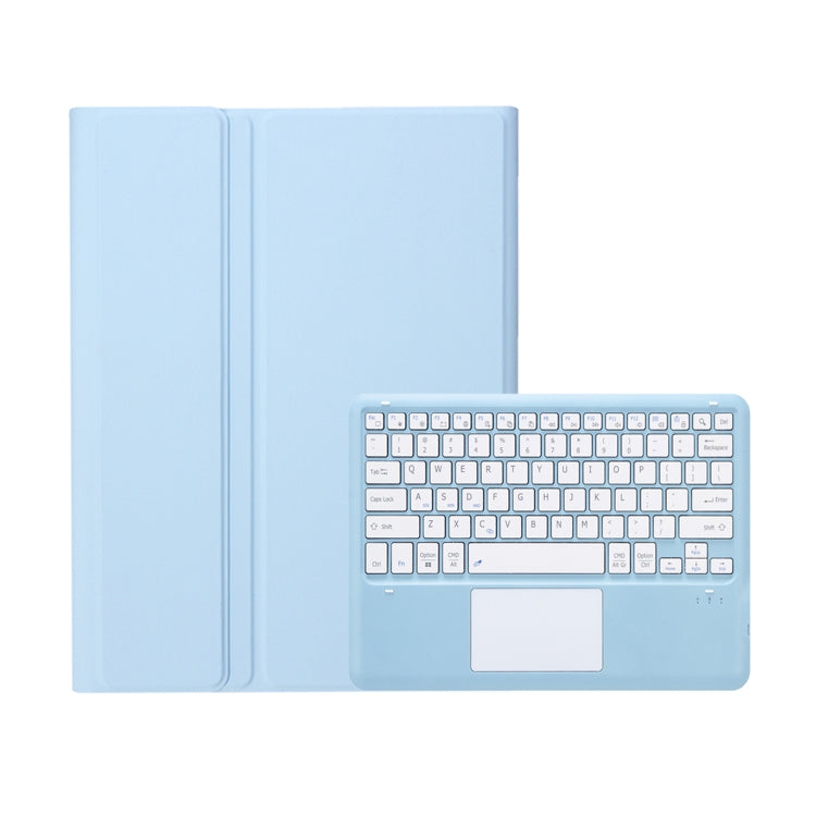 For Samsung Galaxy Tab S10 Ultra A910B-A Touch Pad Detachable Bluetooth Keyboard Leather Tablet Case(Sky Blue)
