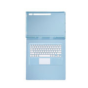 For Samsung Galaxy Tab S10 Ultra A910B-A Touch Pad Detachable Bluetooth Keyboard Leather Tablet Case(Sky Blue)