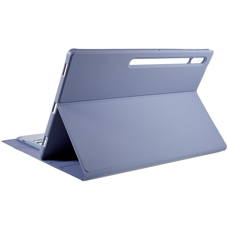 For Samsung Galaxy Tab S10 Ultra A910B-A Touch Pad Detachable Bluetooth Keyboard Leather Tablet Case(Purple)