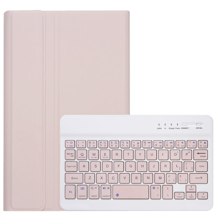 For Redmi Pad SE 8.7 A0N12 TPU Ultra-thin Detachable Bluetooth Keyboard Tablet Leather Case(Pink)