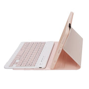 For Redmi Pad SE 8.7 A0N12 TPU Ultra-thin Detachable Bluetooth Keyboard Tablet Leather Case(Pink)