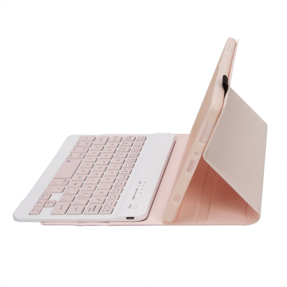For Redmi Pad SE 8.7 A0N12 TPU Ultra-thin Detachable Bluetooth Keyboard Tablet Leather Case(Pink)