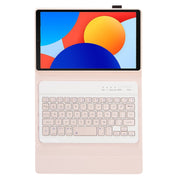 For Redmi Pad SE 8.7 A0N12 TPU Ultra-thin Detachable Bluetooth Keyboard Tablet Leather Case(Pink)