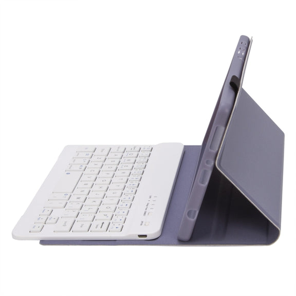 For Redmi Pad SE 8.7 A0N12 TPU Ultra-thin Detachable Bluetooth Keyboard Tablet Leather Case(Purple)