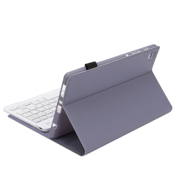 For Redmi Pad SE 8.7 A0N12 TPU Ultra-thin Detachable Bluetooth Keyboard Tablet Leather Case(Purple)